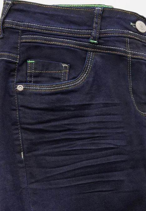 Straight Leg Jeans rinsed wash