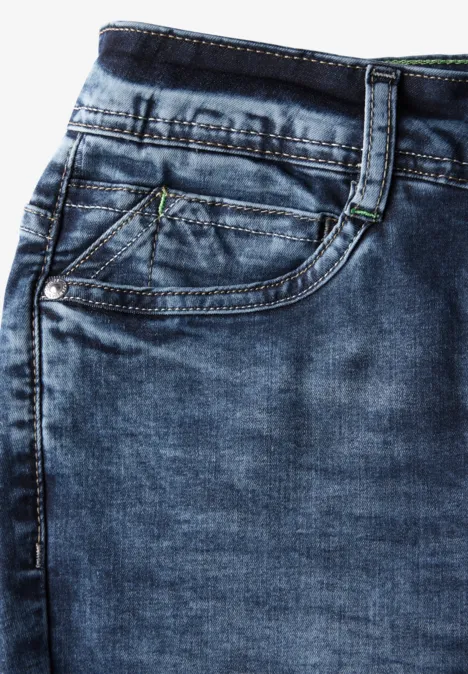 Jeans im Casual Fit mid blue used wash