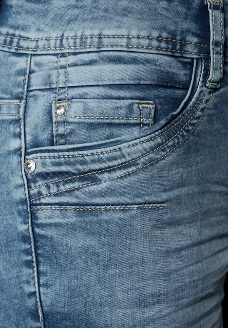 3/4 Jeans light blue washed