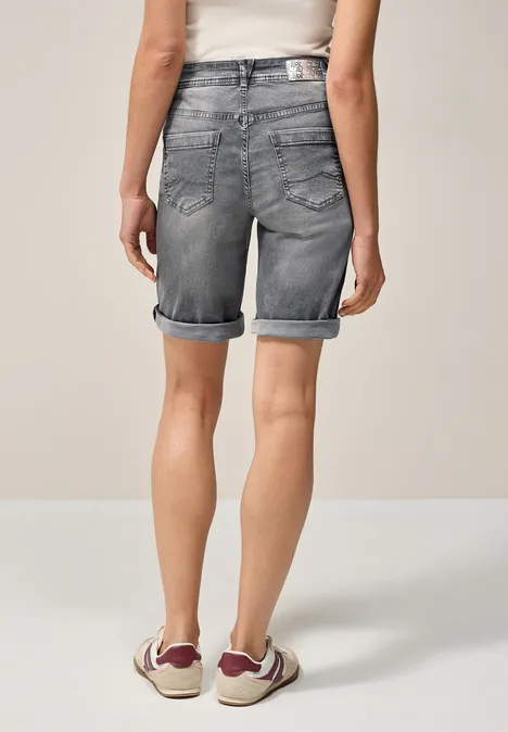 Casual Fit Jeansshorts mid grey used wash