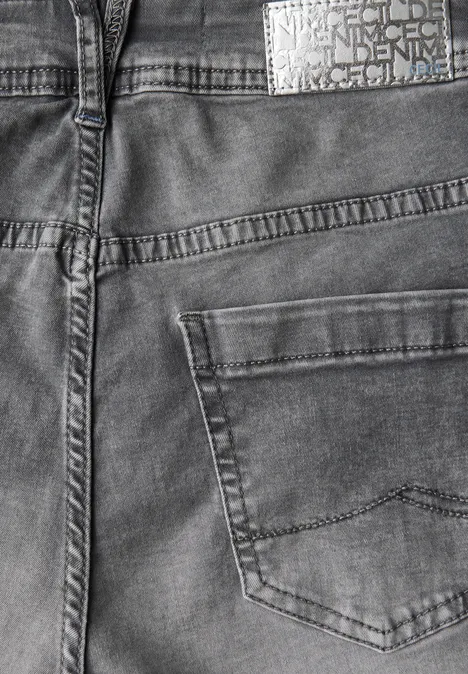 Casual Fit Jeansshorts mid grey used wash