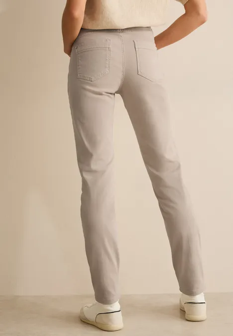 Hose im Washed-Look light hazel beige
