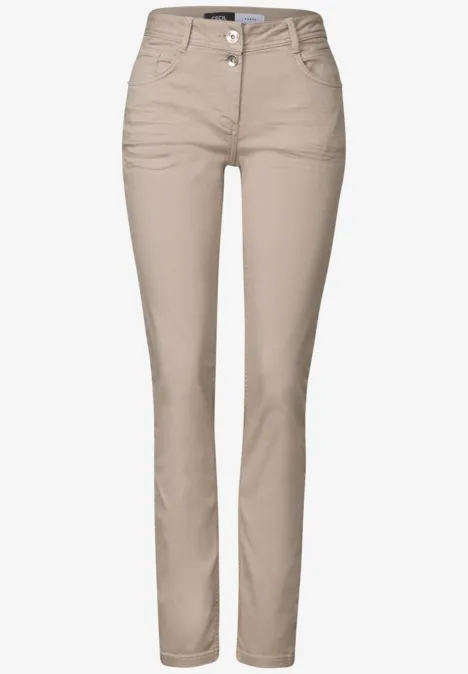 Hose im Washed-Look light hazel beige