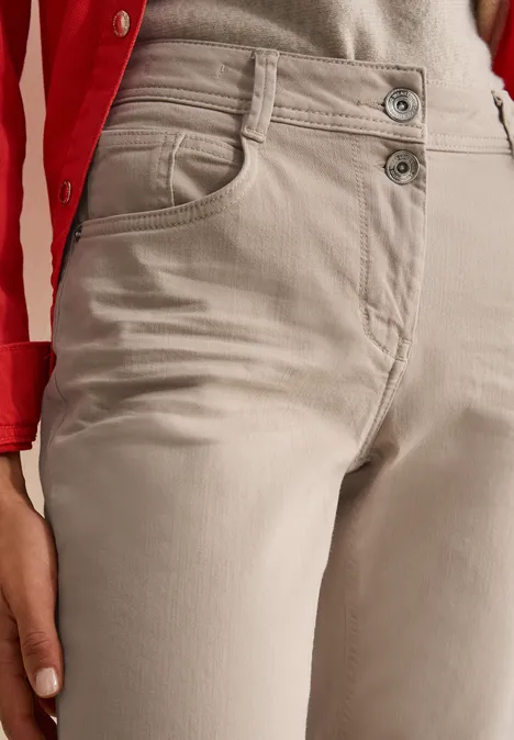 Hose im Washed-Look light hazel beige
