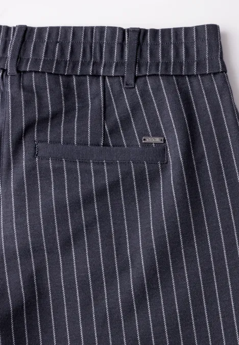 Gestreifte Wide Leg Hose universal blue