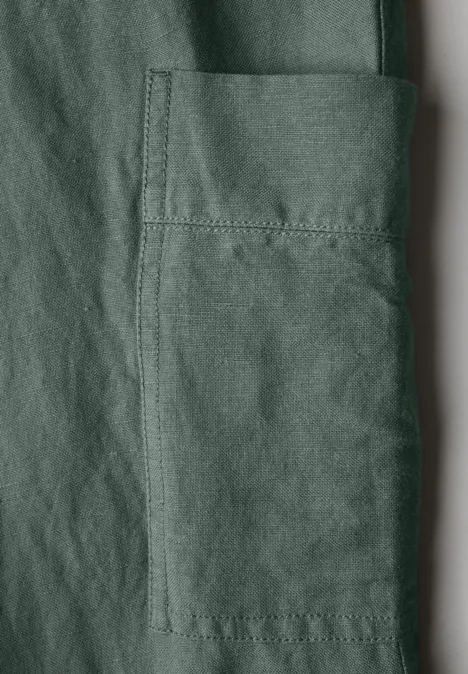Leinenmix-Hose im Cargo-Look balmy khaki