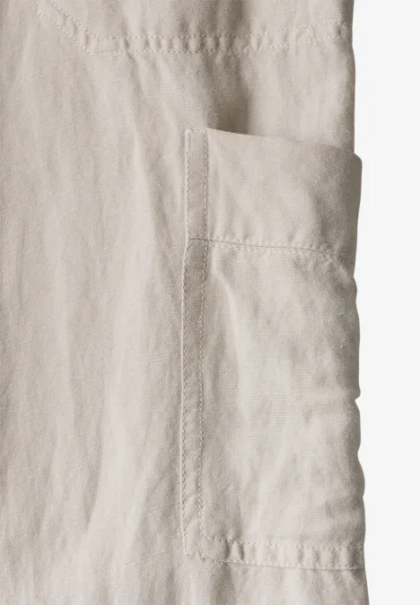 Leinenmix-Hose im Cargo-Look pumice beige