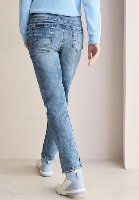 Straight Leg Jeans light blue washed