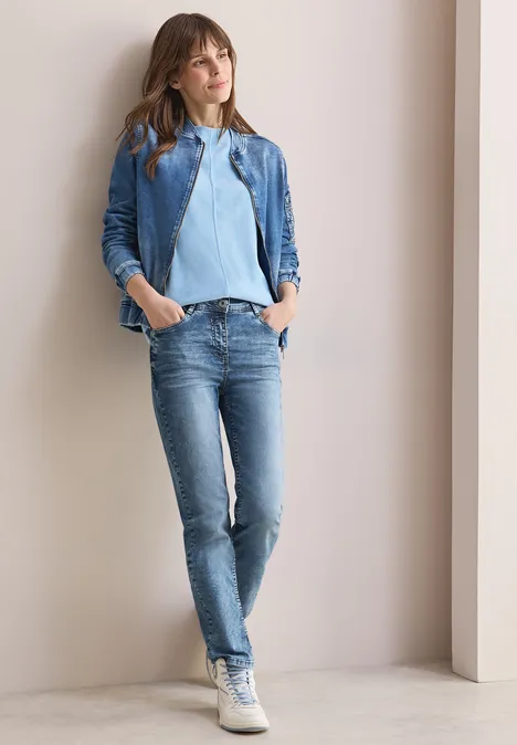 Straight Leg Jeans light blue washed