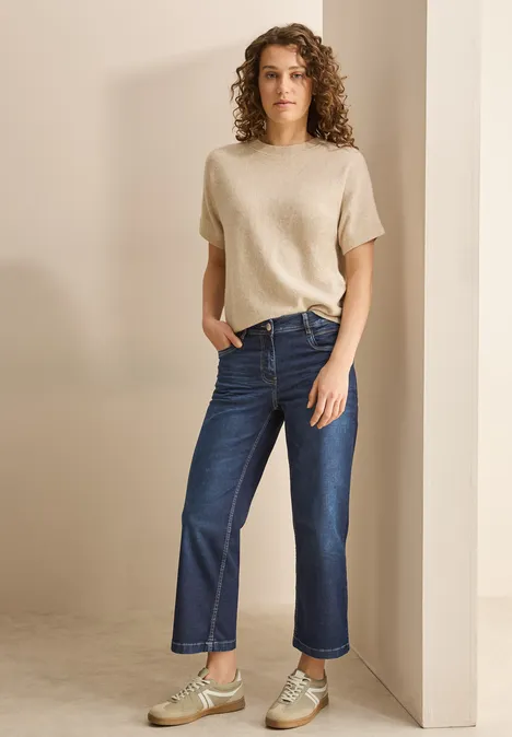 Wide Leg Jeans Dark blue wash