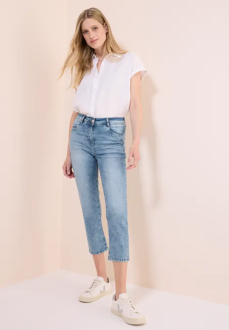 3/4 Jeans light blue washed