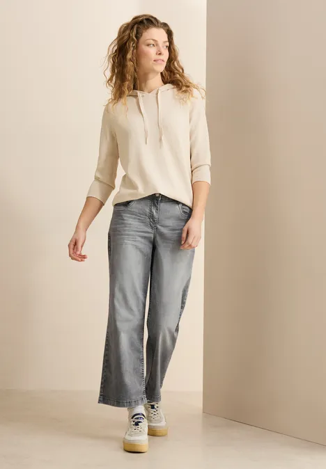 Wide Leg Jeans mid grey used wash