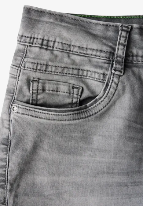 Wide Leg Jeans mid grey used wash