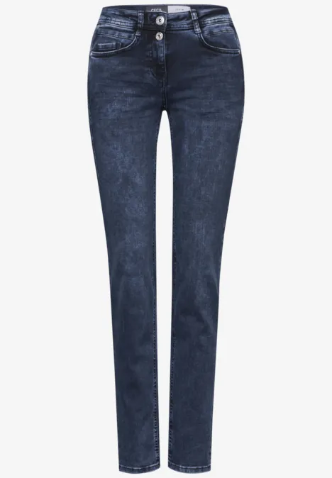 Straight Leg Jeans dark blue black washed