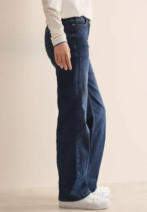 Wide Leg Jeans Dark blue wash