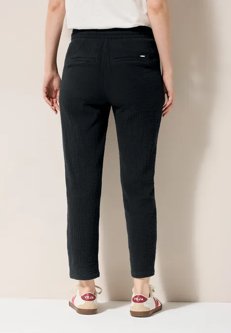 Musselin Hose Black