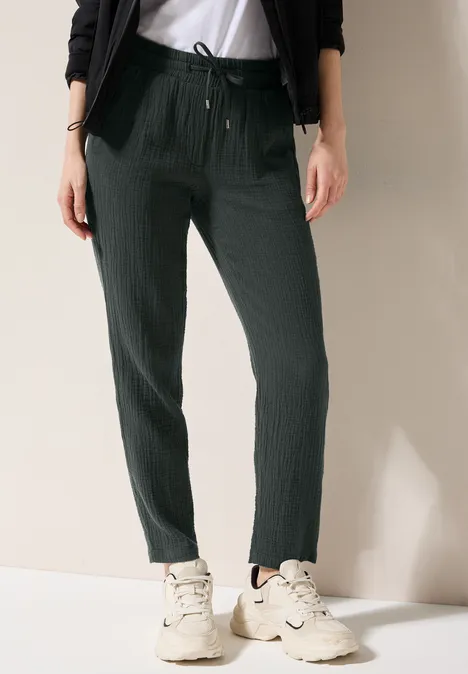 Musselin Hose slate khaki