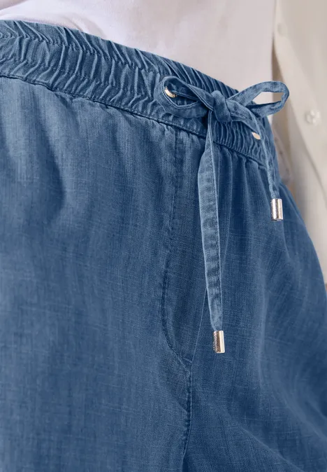 Lyocell Hose mid blue wash