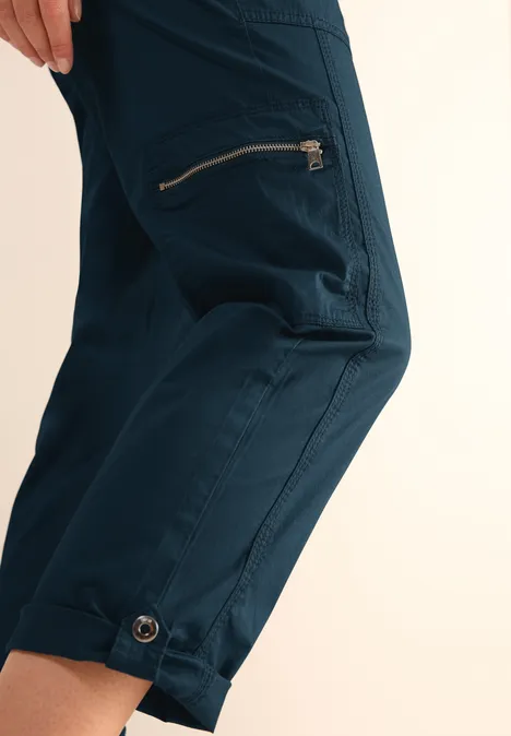 7/8-Hose im Cargo-Look dark petrol blue