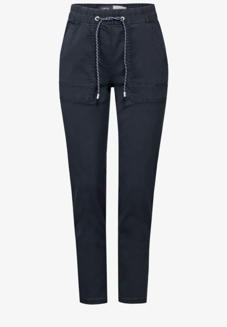 Hose im Washed Look universal blue