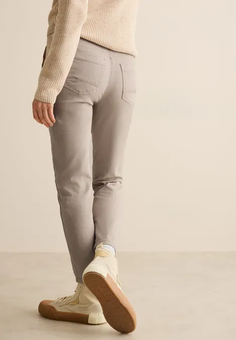 Hose im Washed Look light hazel beige