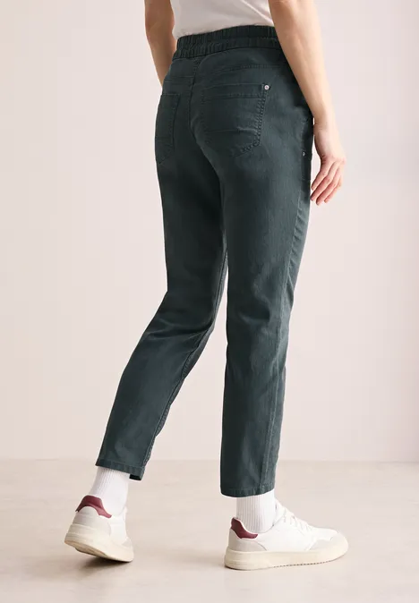 Hose im Washed Look slate khaki