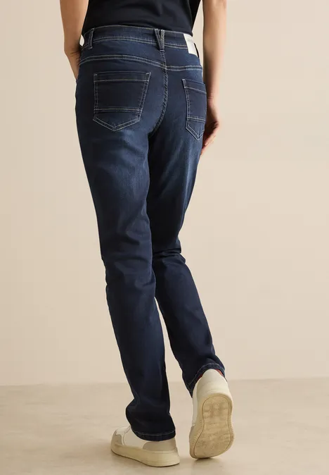 Straight Leg Jeans Dark blue wash