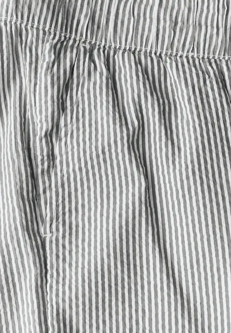 Gestreifte Seersucker Hose balmy khaki