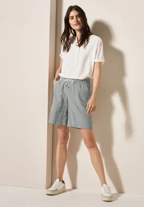 Seersucker Shorts balmy khaki