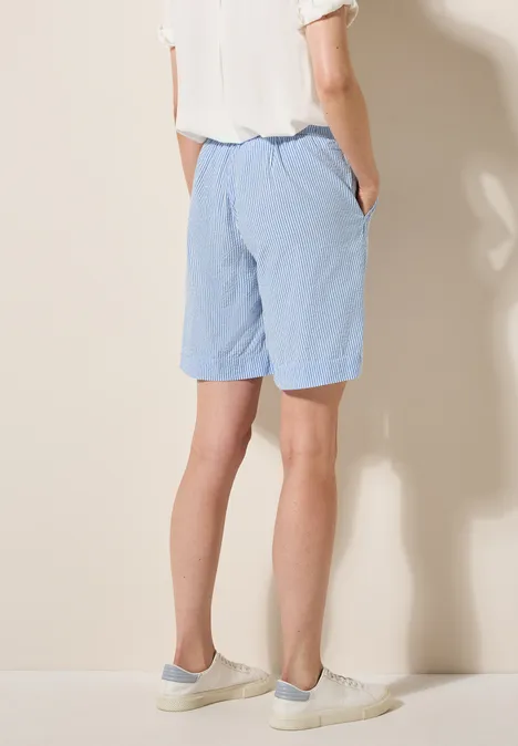 Seersucker Shorts aster blue