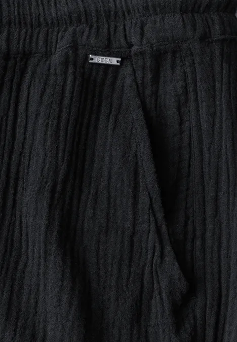 Musselin Shorts Black