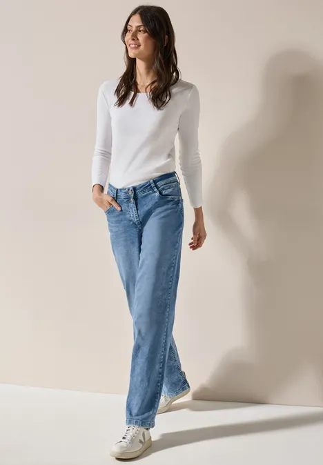 Wide Leg Jeans light blue used wash