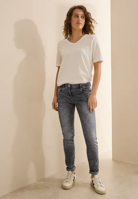 Jeans im Casual Fit light grey stone wash