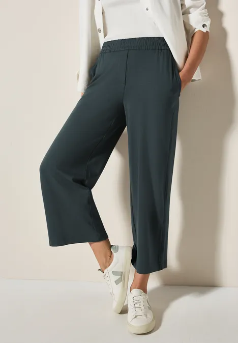 Wide Leg Jersey-Hose slate khaki
