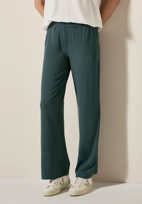 Wide Leg Jersey-Hose slate khaki
