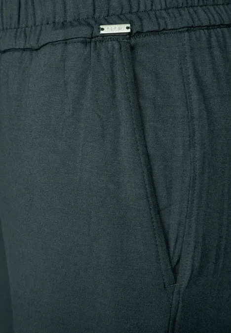Wide Leg Jersey-Hose slate khaki