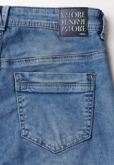 Jeans met cargo-look zakken authentic used wash