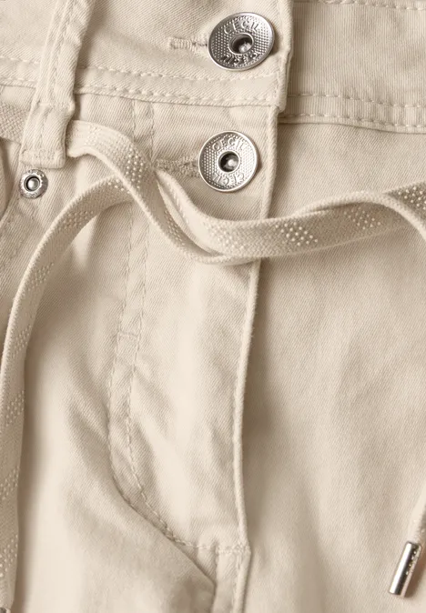 Hose im Casual Fit pearl beige