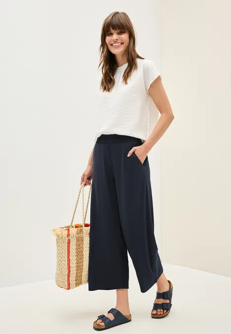 Wide Leg Jersey-Hose universal blue
