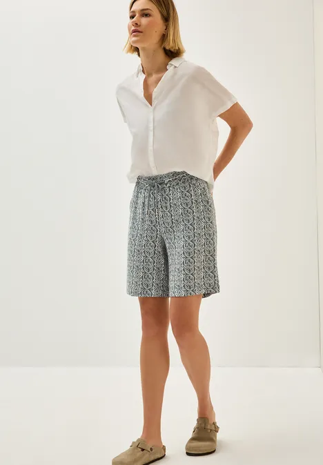 Gemusterte Shorts balmy khaki