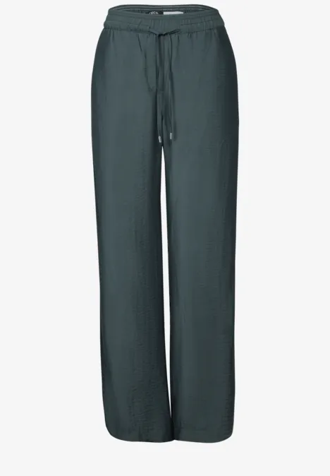 Wide Leg Strukturhose slate khaki