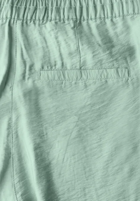 Wide Leg Strukturhose matcha green