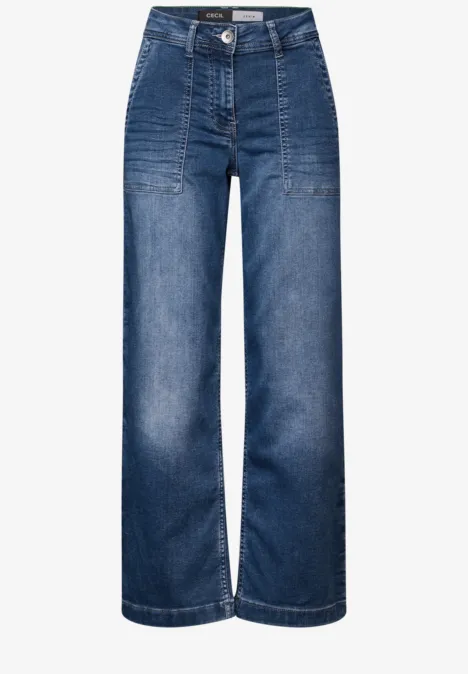 Wide Leg Jeans light blue wash
