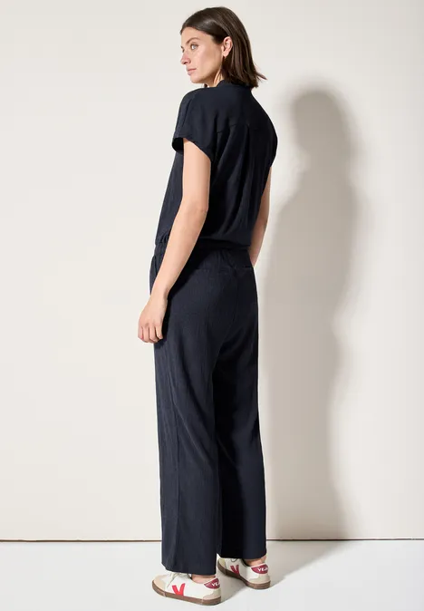 Jumpsuit mit Struktur universal blue