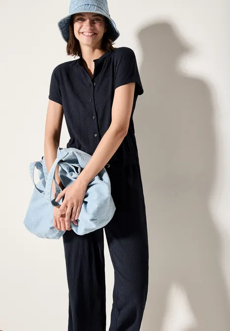Jumpsuit mit Struktur universal blue