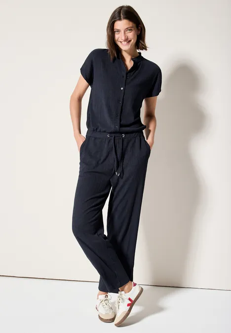 Jumpsuit mit Struktur universal blue