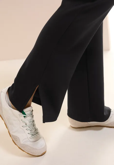Bootcut Leggings mit Schlitz Black