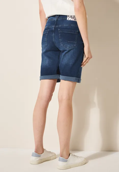Jeansshorts mid blue used wash