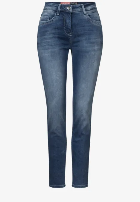 7/8-Jeans mit Turn-Up Detail authentic used wash