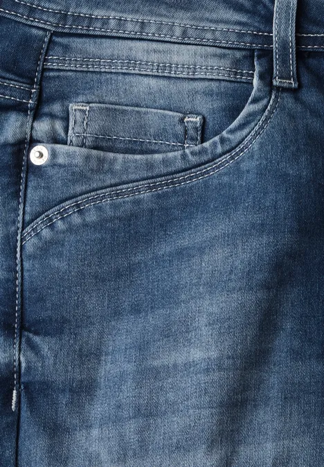 7/8-Jeans mit Turn-Up Detail authentic used wash
